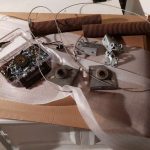 Garage door old and rusty hardware